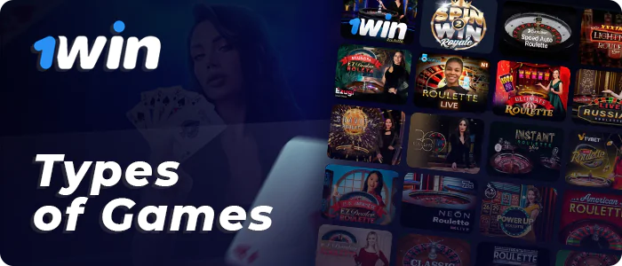 1win live casino games library in India