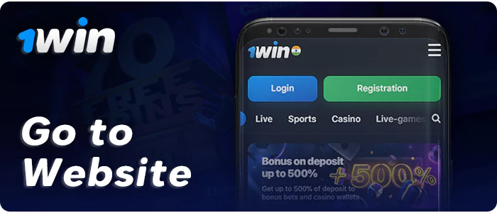 Access the 1Win website via your Android device