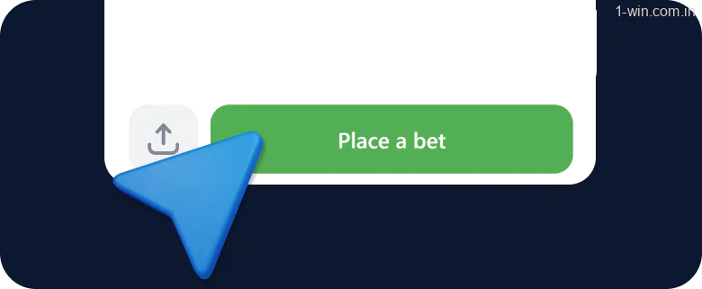 1win click the Bet button to confirm