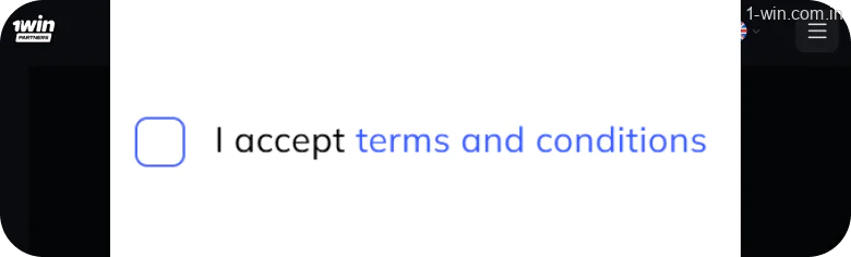 Accept the 1win terms