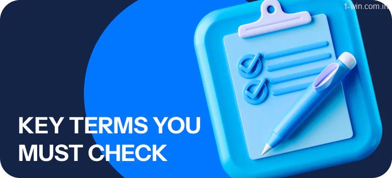 At 1win you must review the rules you will have to comply with