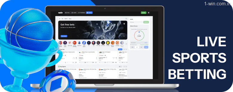 The live sports betting category of 1win includes more than 40 disciplines