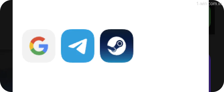 Click on the icon of the desired platform to register on 1win